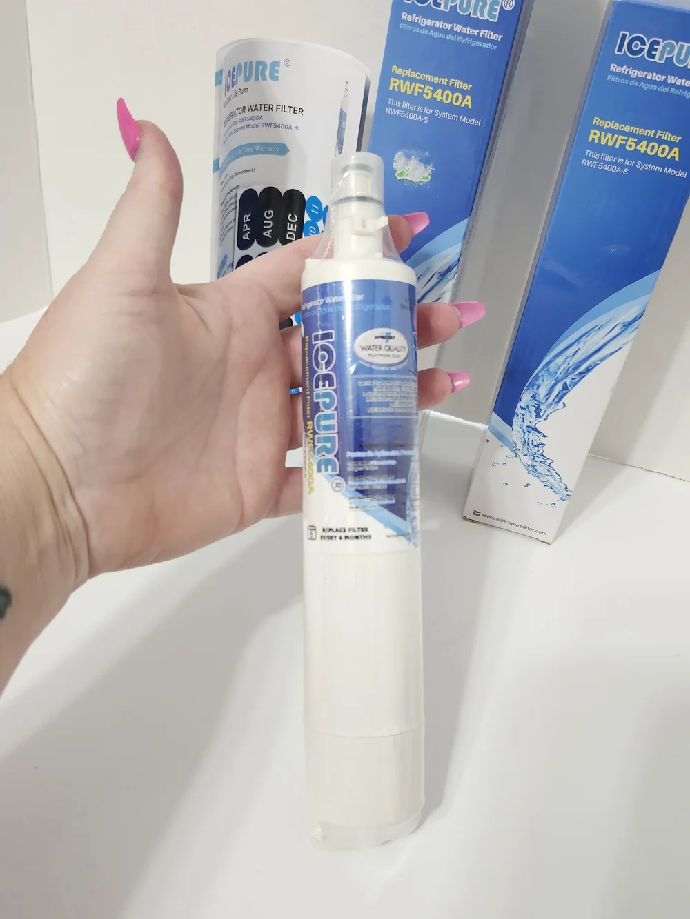 RWF5400A Refrigerator Water Filter 2 Pieces Clean Water Kitchen Office Garage
